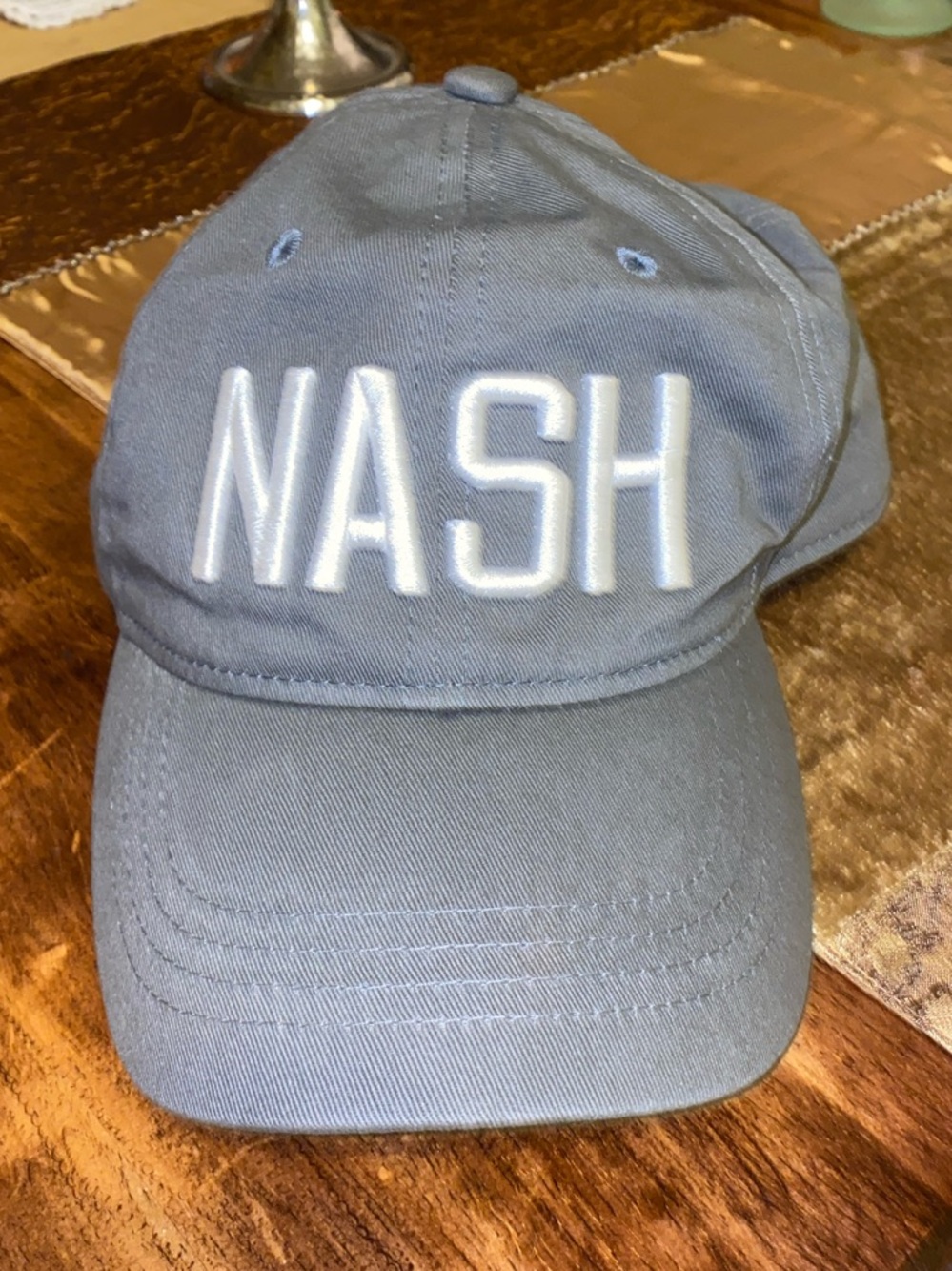 NASH Embroidered Unisex Baseball Cap - Gray